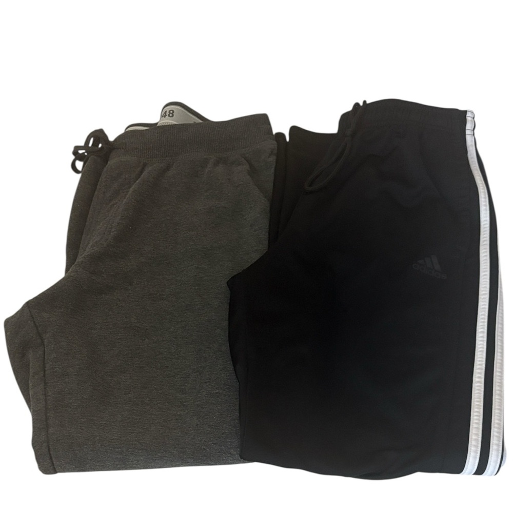 Bundle Adidas and Weatherford Vintage joggers/track pants , black and gray, L